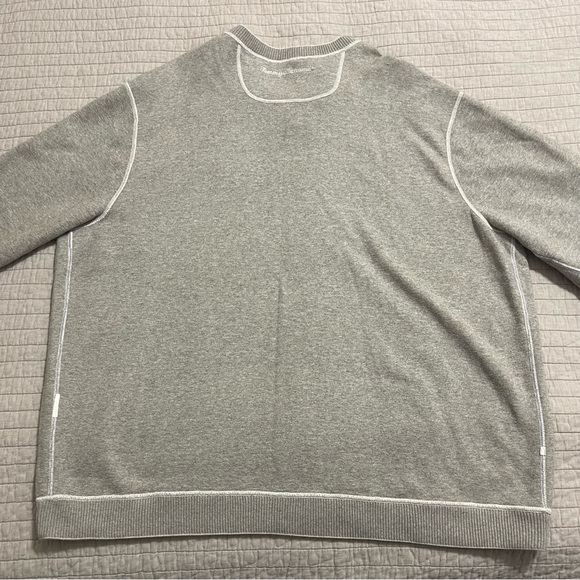 Tommy Bahama Men's Flipside Reversible Grey and White Sweater XXL - Picture 6 of 9